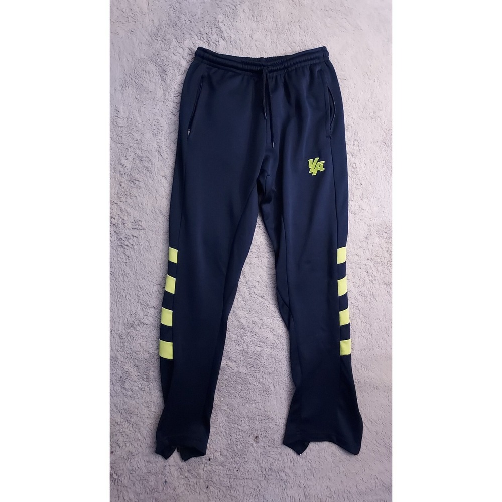 Youngla Pants Mens Medium Drawstring Elastic Waist Joggers Ankle Zip Woven Gym M